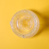 Vintage Pressed Glass Vase / Mid-Century Floral Pattern / Glass Union 1960s