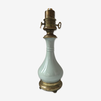 Table lamp in Chinese Celadon porcelain and brass Maison Gagneau in Paris