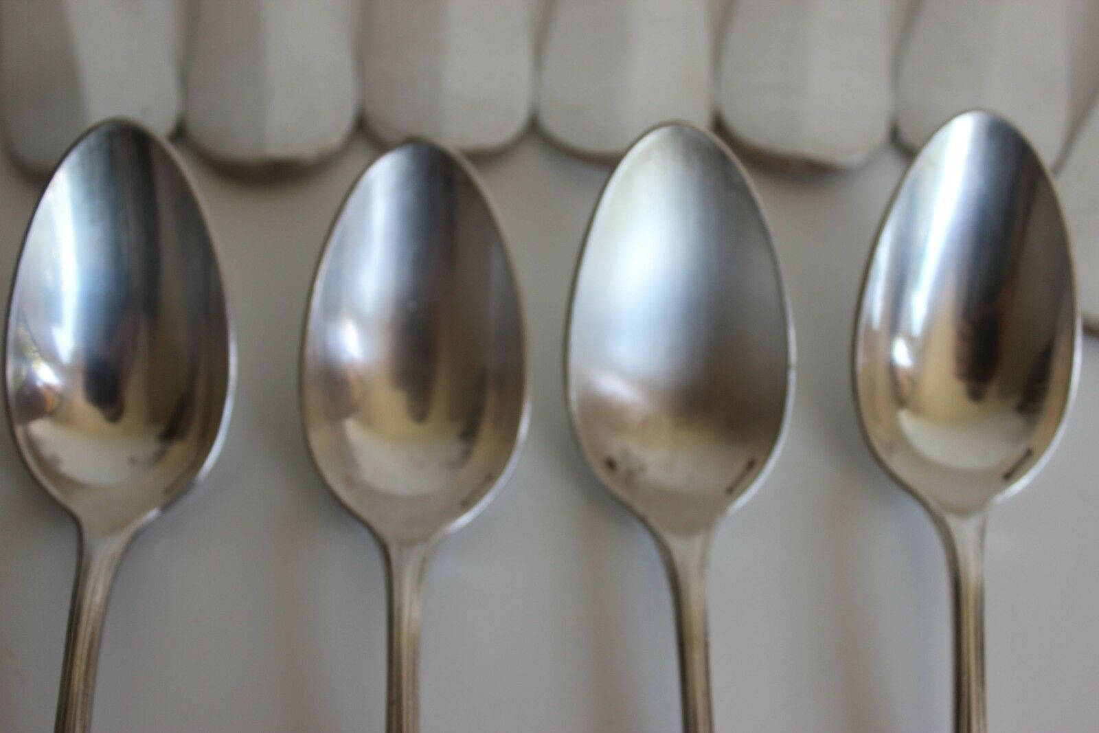 Uniplat monogrammed Christofle 5 Forks 4 large and small spoons