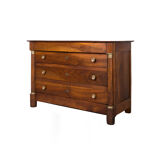 Commode Biedermeier, France, 19ème siècle, Bois de noyer massif