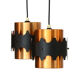 Pair of brass colored pendant lights by Werner Schou for Coronell Electro, Denmark 1960s
