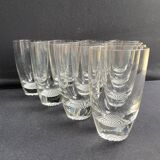 Verres moderne milieu de siècle cristal