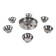 Set of stainless steel bowls, Italian design, 1980s, made in Italy