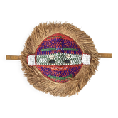 Kuba mask from Congo - Cowrie, Glass beads, Raffia, Fabric