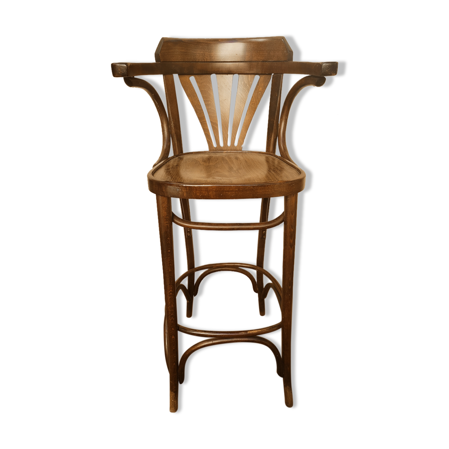 Chaise de bar en bois courbé