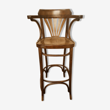 Curved wooden bar chair