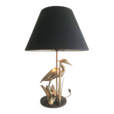 Brass lamp depicting a heron