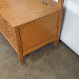 Wooden box and rattan wicker