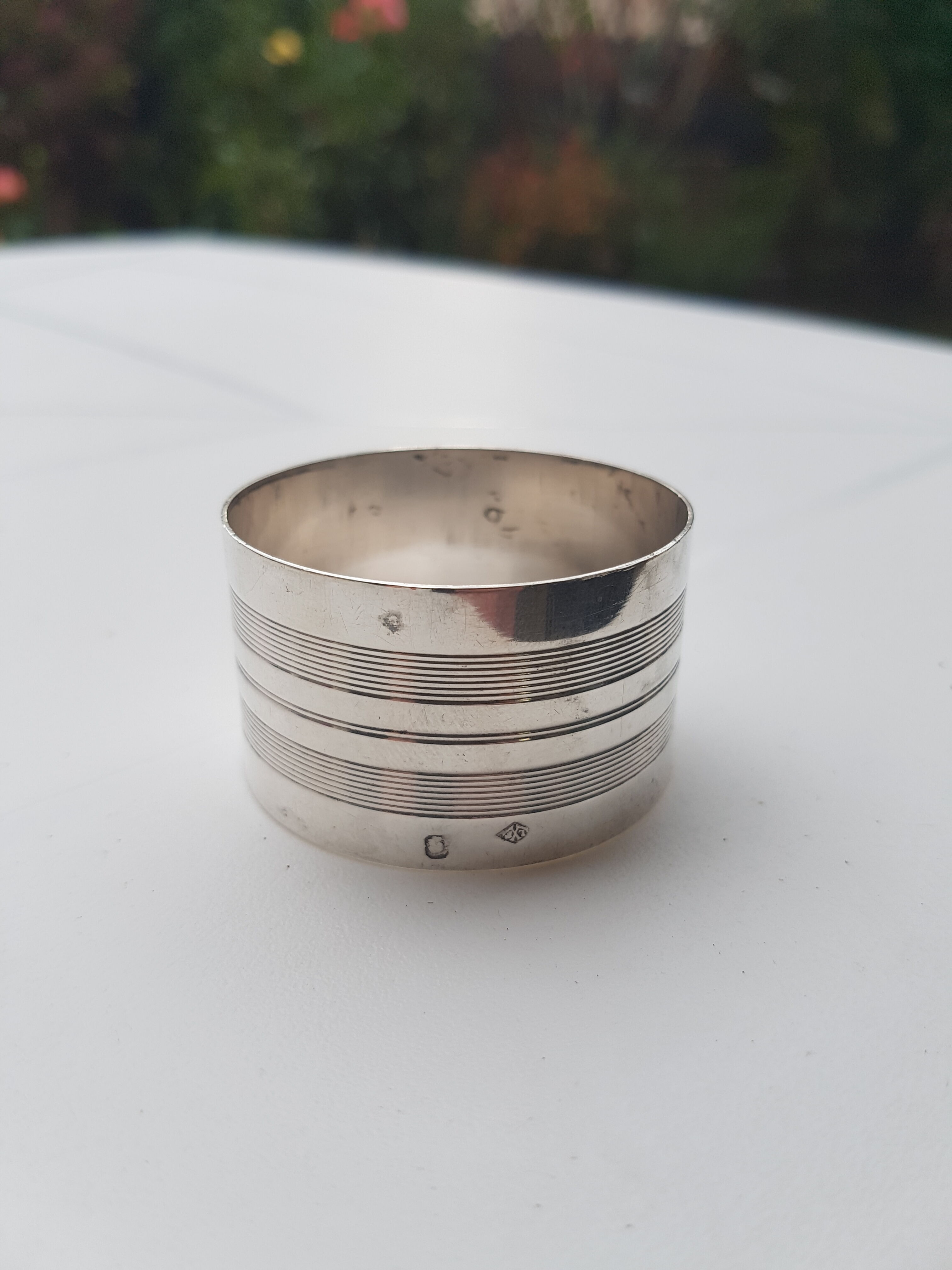 Massive silver towel round 1950s