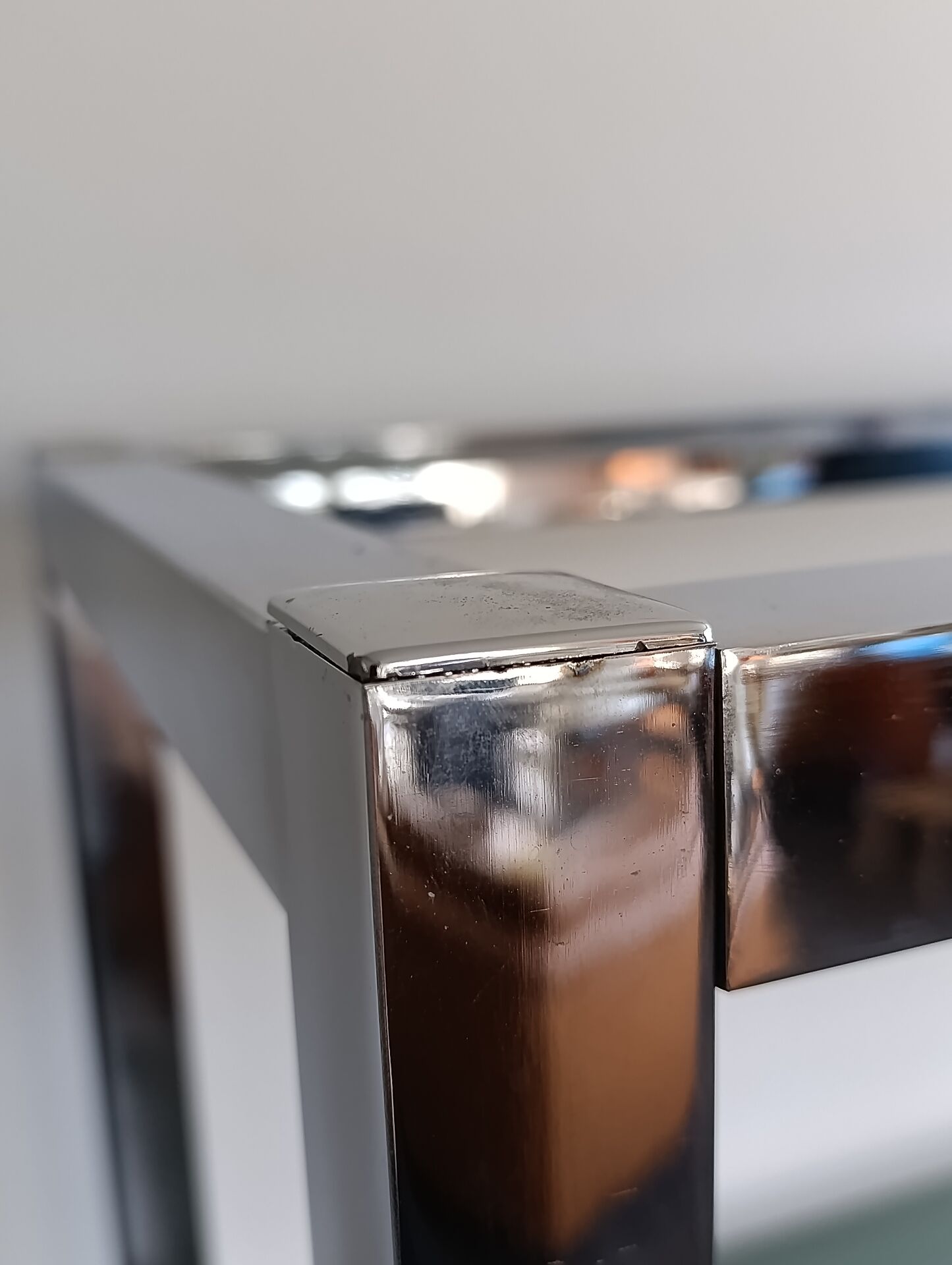 Vintage chrome and glass shelf