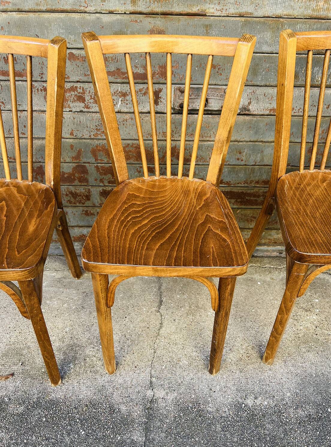 (Lot) 4 Chaises Bistrot Baumann n° 84
