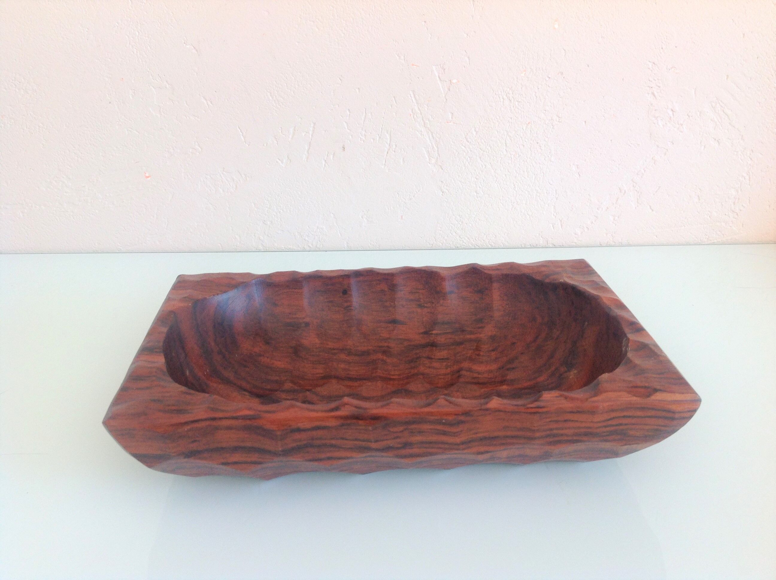 Empty pocket structured wooden Scandinavian style / vintage 60s-70s