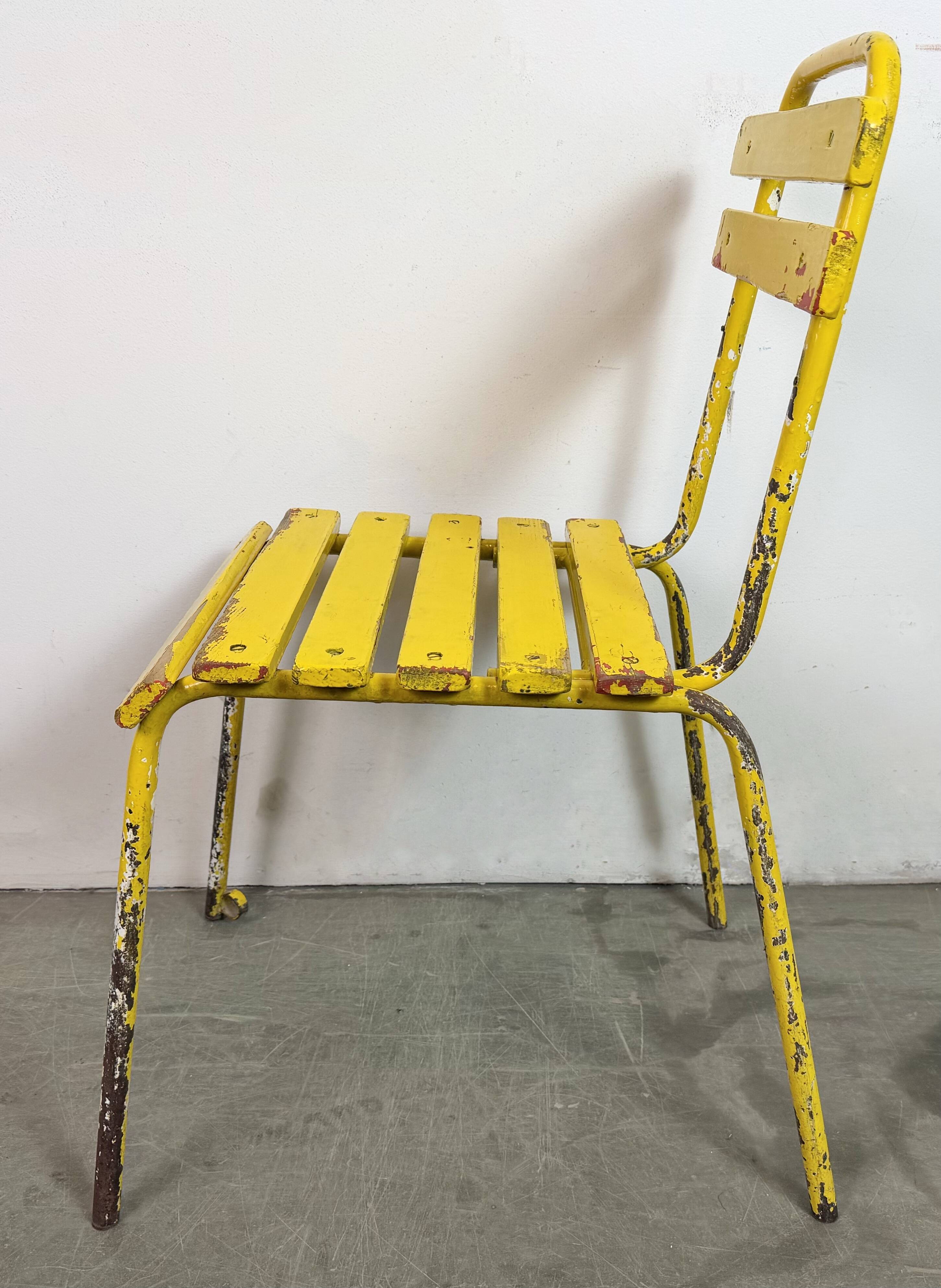 Vintage Yellow Industrial Chair, 1960s