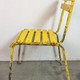 Vintage Yellow Industrial Chair, 1960s