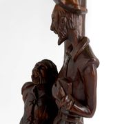 Sculptural lamp "Don Quixote, Sancho Panza", Black Forest, around 1950