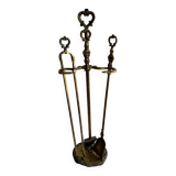 Brass fireplace set