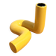 Yellow ceramic twist candle holder