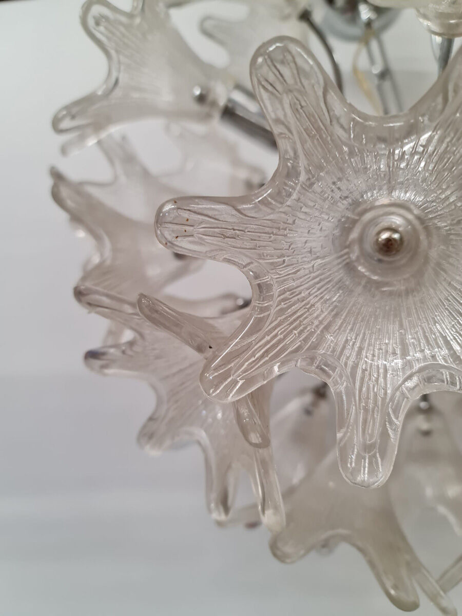 Vintage chandelier murano glass lamp