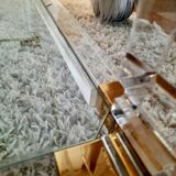 Table basse en Altuglass "Romeo" années 70/80s