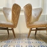 Chair Danish wingback Chair Scandinavian flesh small wing of Elias Svedberg
