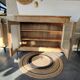 Old Art Deco Parisian buffet in stripped raw wood