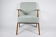 Vintage original armchair, fully restored, 1960s, green upholstery