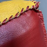 Small children's leather pouf 60's