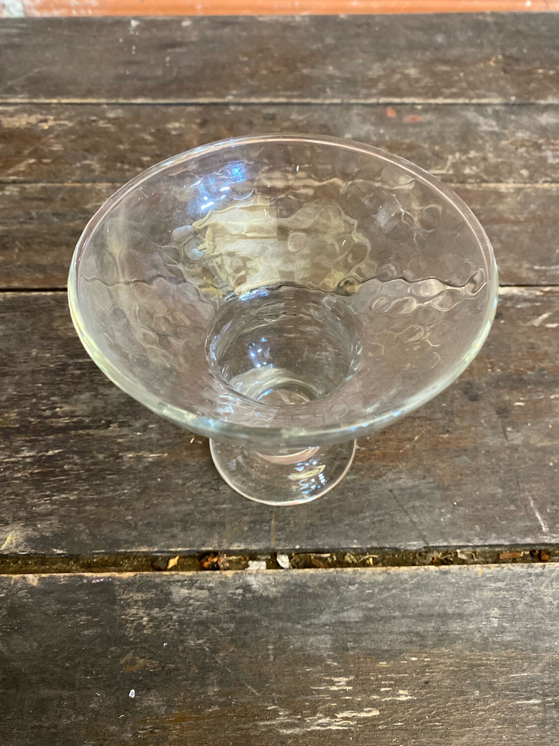 Set of 6 Vintage Glass Ice Cream Bowls Design France #D697