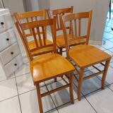 Set of 4 vintage 1960s bistro chairs