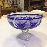 Dish Bohemian crystal two-tone