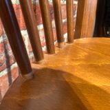 Set of 4 varnished wood bistro chairs