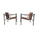 2 fauteuils LC1  design Le Corbusier pour Cassina