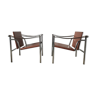 2 fauteuils LC1  design Le Corbusier pour Cassina