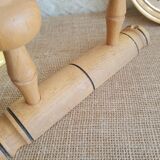 Coat rack 2 wooden hooks - vintage