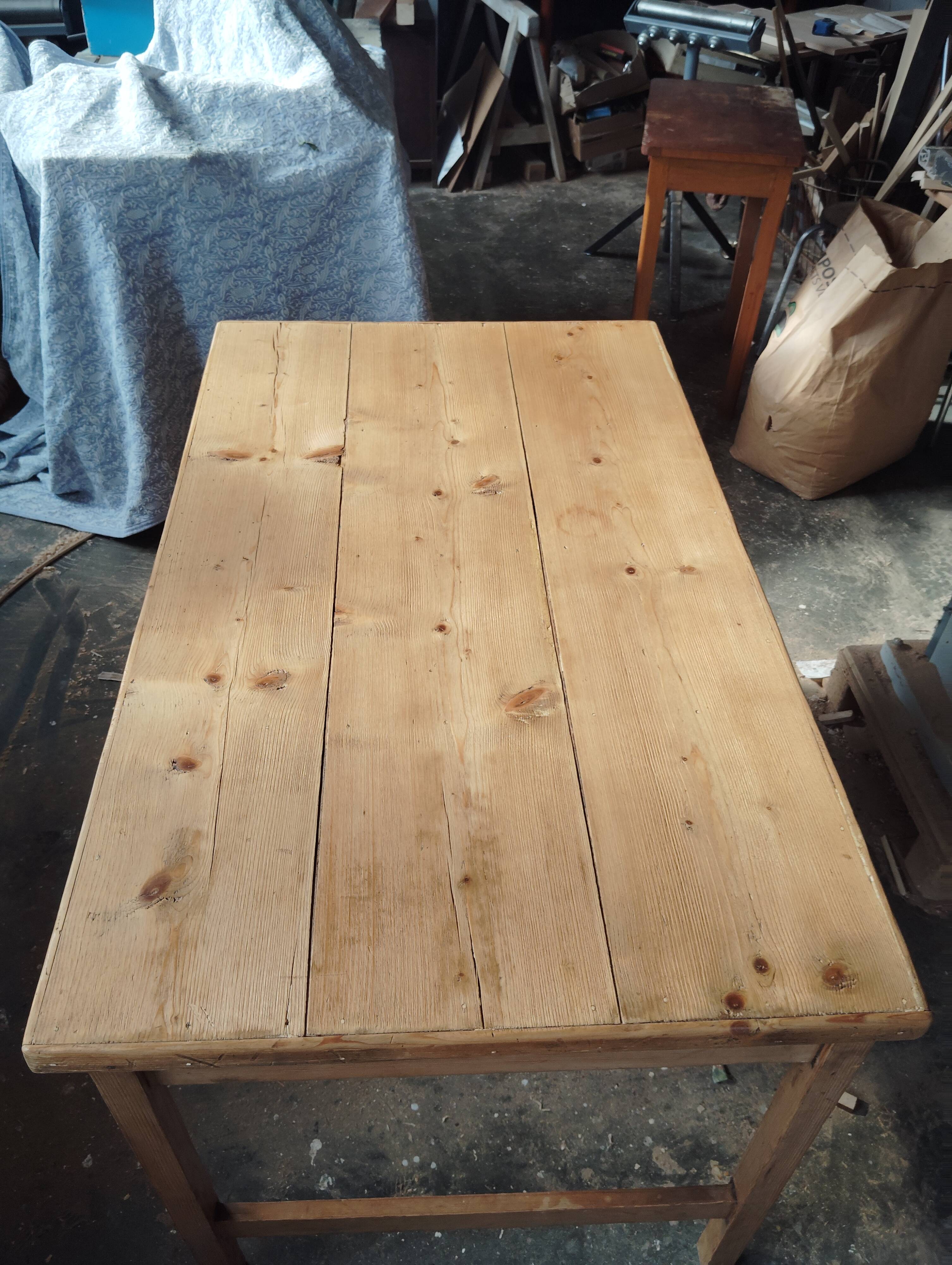 English desk in old pine