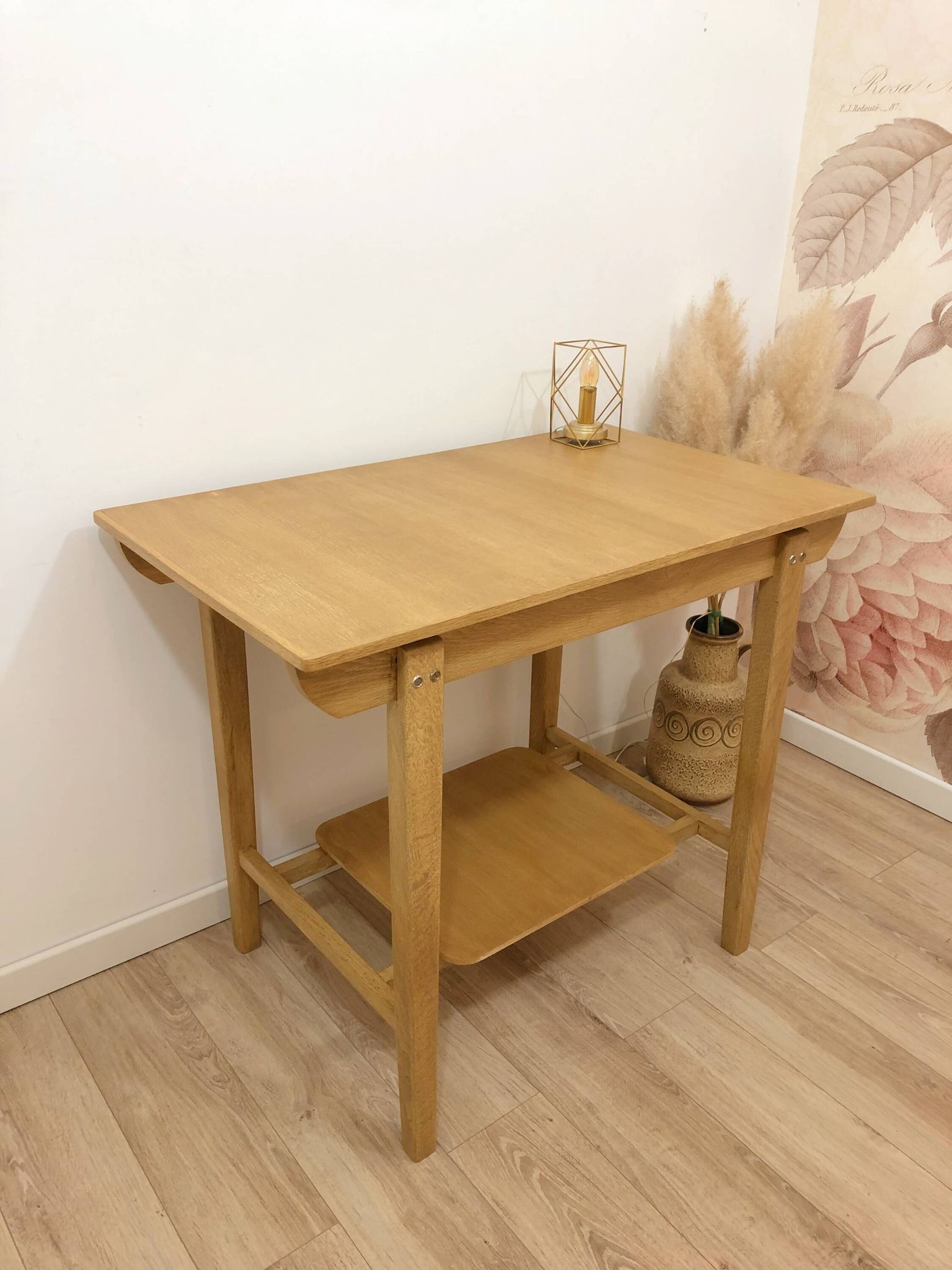 1960s desk, made of solid oak