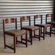 Set of 4 vintage hand-woven chairs