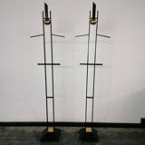 Mid-Century Metal and Brass Sculptures or Valets, Italy, Set of 2