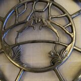 Old underplate decorations aluminum deer - vintage