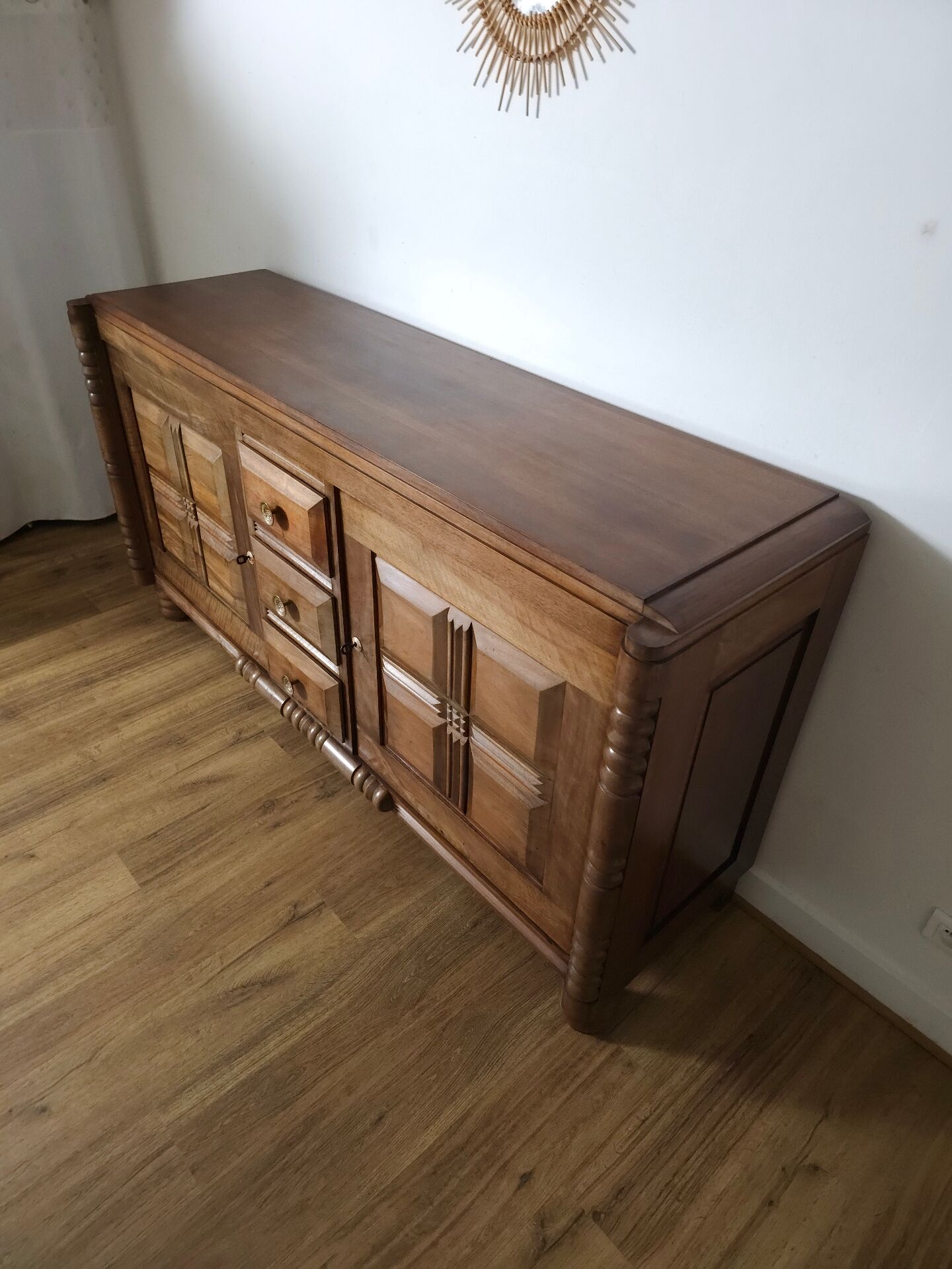 Solid Walnut Buffet, Art Deco, Circa 1940