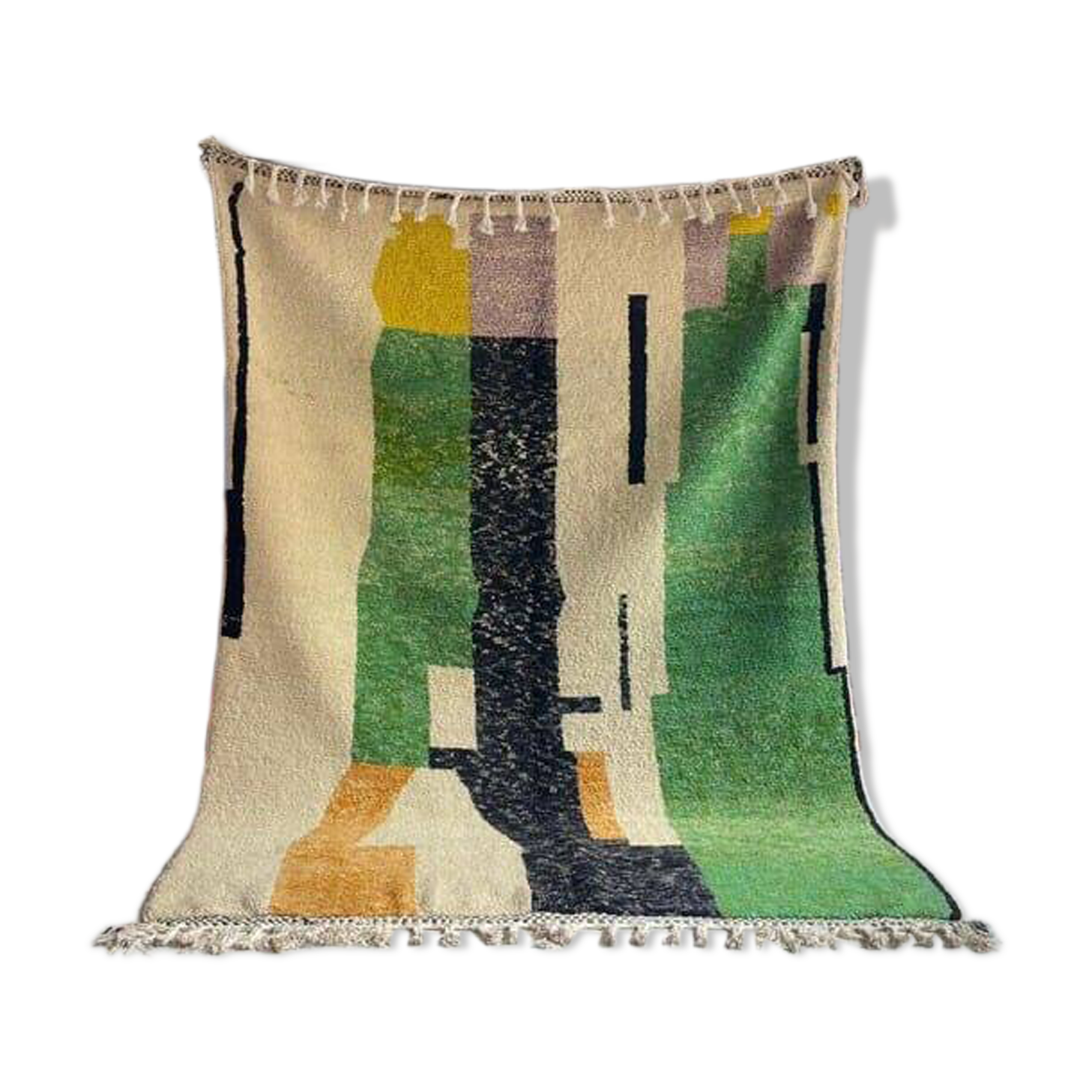 Handmade pure wool rug, size 140 x 260 cm.