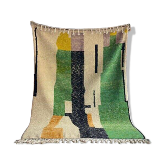 Handmade pure wool rug, size 140 x 260 cm.