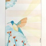 Hummingbird watercolor