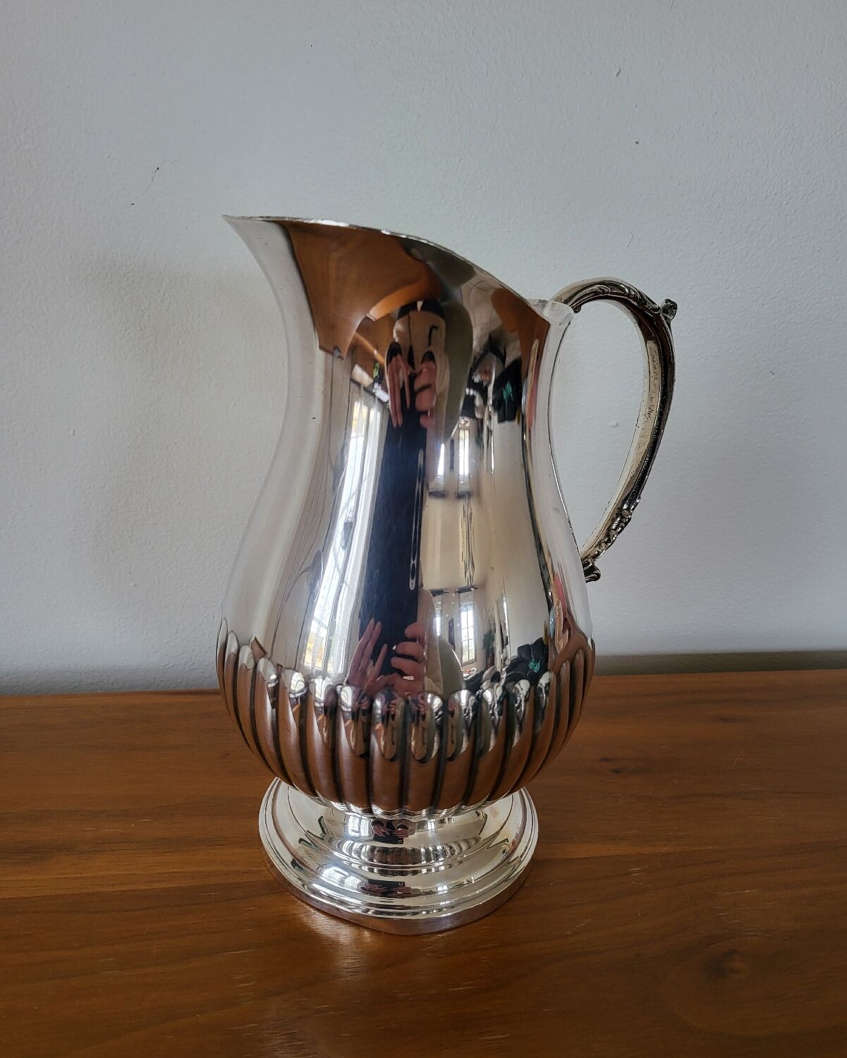 Old Silver-Plated Metal Jug