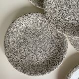 Set of 8 Italian speckled ceramic dessert plates