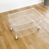 Vintage transparent plexiglass service