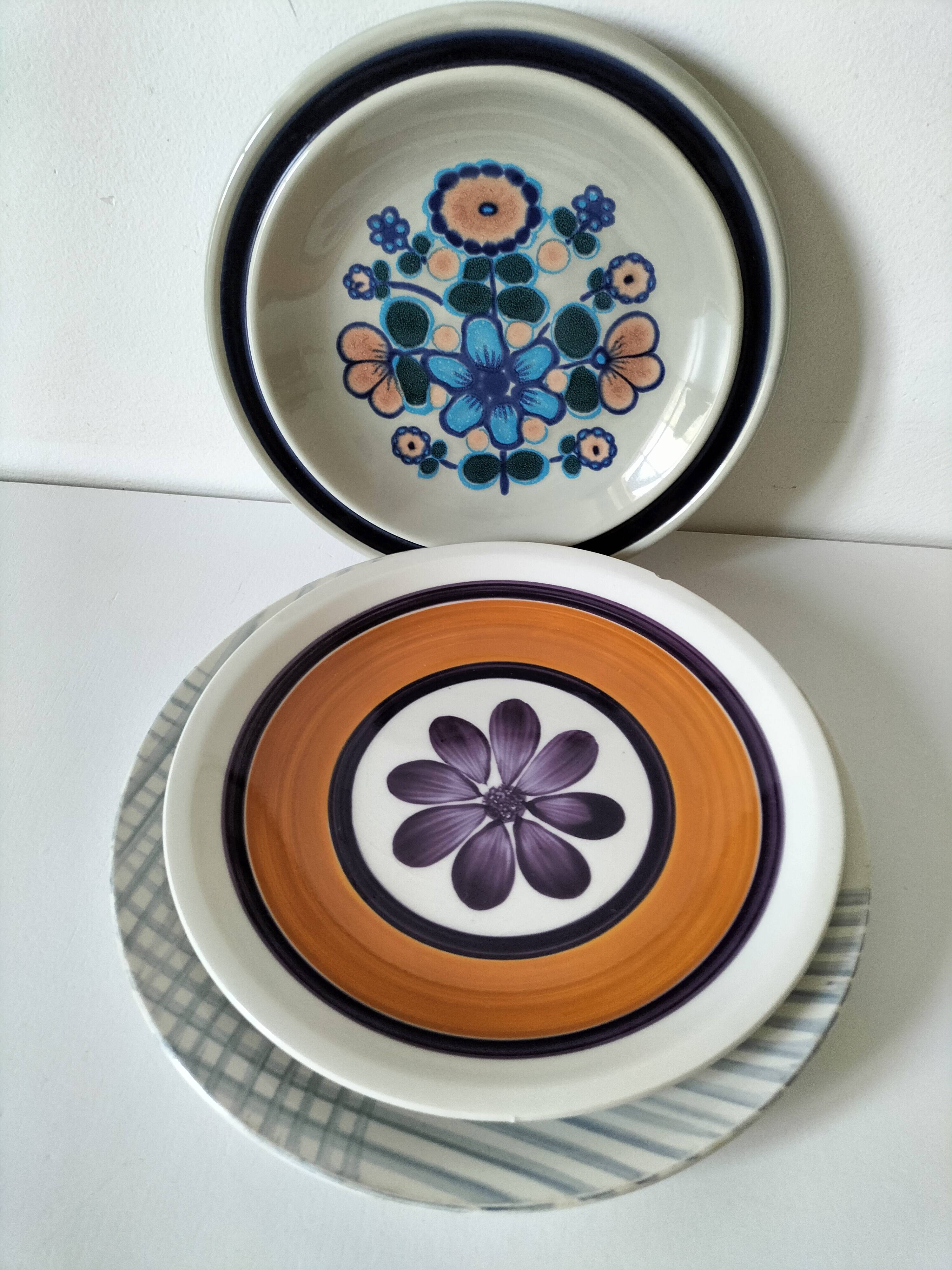 Set of vintage French plates – Gien, Lunéville & Digoin – 1960s