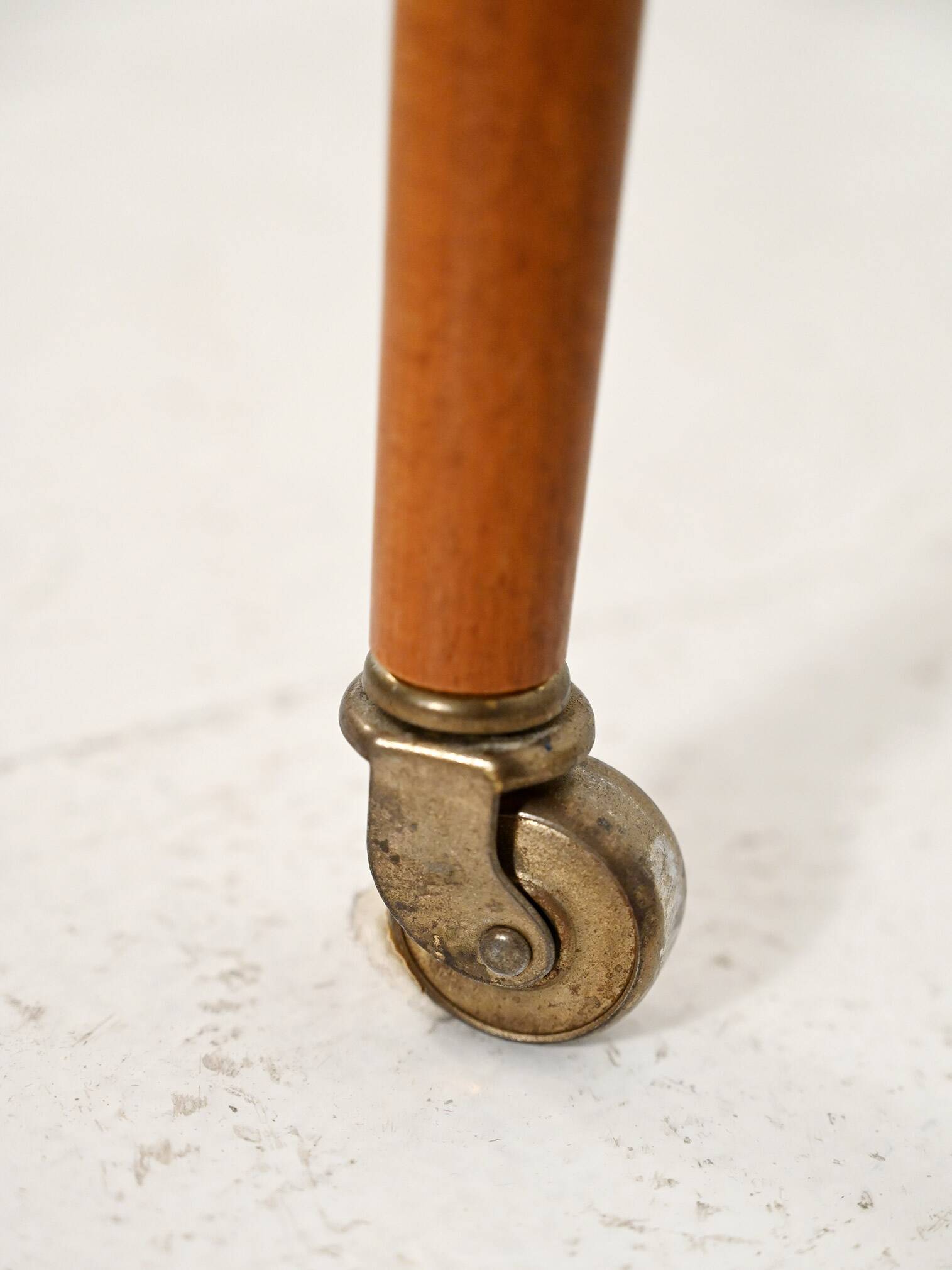 Scandinavian Teak Coffee Table with brass shelf
