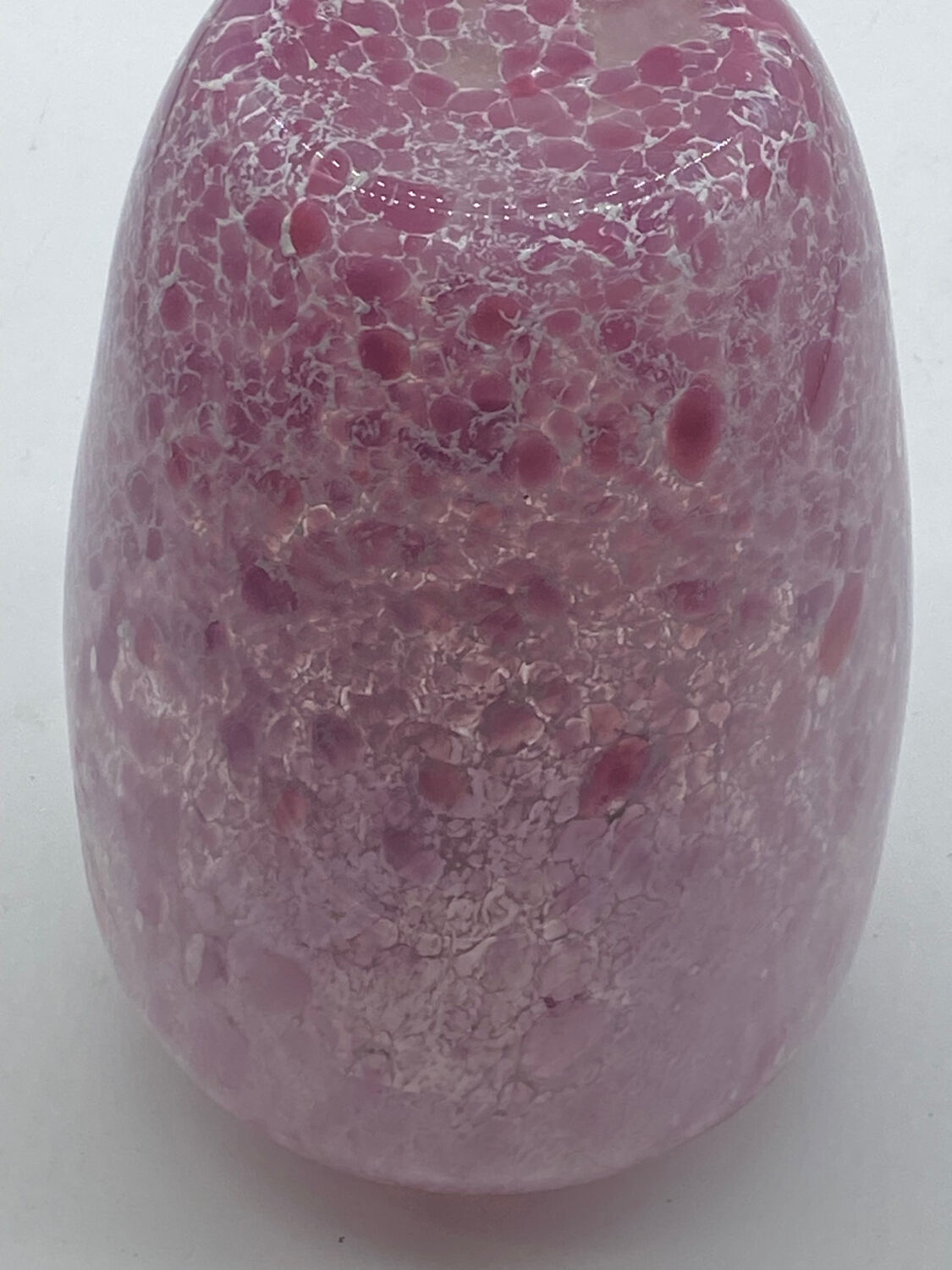 Glass paste vase, La Rochere, vintage, glassware, pink,