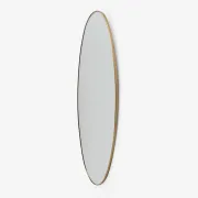 Attributed Gio Ponti Mid-century Modern Italian Brass Big Wall Mirror, 1950